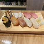阿倍野スシエビス - お寿司は1貫(個)からチョイスできます。329円でお好きなお寿司1貫～3貫選べます。