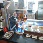 ブッフェレストラン トップ オブ ミヤコ - ソフトクリームコーナー(トッピング:黒豆、きなこ、フルグラ、コーンフレーク、チョコソース、キャラメルソース)