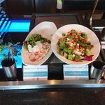 ブッフェレストラン トップ オブ ミヤコ - 鶏胸肉のスライス桜ドレッシング、いちごアボカドチーズのメリロリ