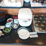 ブッフェレストラン トップ オブ ミヤコ - ビーフカレー、ごはん、稲庭うどん