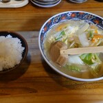 Menkui Ya - 五目ラーメン塩　と　ご飯小