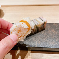 霜止出苗 - からすみと焦げごはん。からすみとご飯合う。