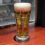 炭焼屋 ニノ道 - スーパードライ生ビール
