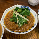 Tsukito Kame - 菜の花入りキーマカレー 小鉢カレー（月と亀）2022.4