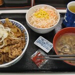 Yoshinoya - 牛焼肉丼(超特盛)+Aセット(しじみ汁)