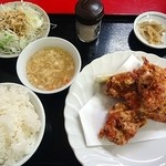 栄達 - 日替り定食（唐揚げ）