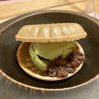 肉割烹 幹の弐 - メチャ美味かった抹茶最中アイス