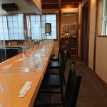 乙蕎麦 - 店内  カウンター