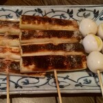 Yakitori Yasubee - 白ねぎ串2、うずら卵2