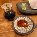 さささのさ - 卓上調味料はこのお醤油のみ。