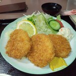 とんかつ和幸 - カニコロッケ定食750円