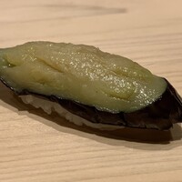 麻布十番 秦野よしき - 茄子の揚げ浸しの握り