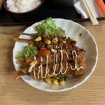 Ming San Casual Japanese Dining - ランチセット（焼き鳥とエビフライ）