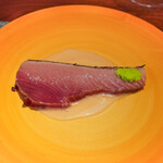 蒼 - 佐渡、神経締めメジマグロ、お米と中国甘酒のソース