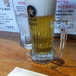 旬菜料理 きわ - 生ビール600円。