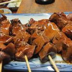 たまに食うと美味しいブタのレバ焼き