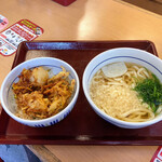 Nakau - ランチセット・かき揚げ丼・はいからうどん￥500