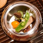 蓬左茶寮 - フォアグラの八丁味噌漬け