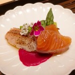 蓬左茶寮 - 桜マス 藁燻し