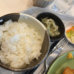 レストランカフェ・地球こうさてん - ご飯は好みの炊き加減でした。