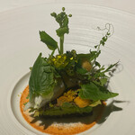 ラ・ヴァガボンド - 白魚…三重県産白魚　サラダ仕立て　カラスミ　花山葵