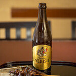 黒崎 田舎庵 日日屋 - 2022.4 ビール 中瓶 エビスビール（700円）