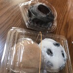 餅工房みやび - ごまおはぎ コーヒー大福 豆大福（つぶあん）