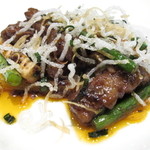 四川飯店 - 豆豉辣牛棑　和牛のピリ辛トウチ炒め　