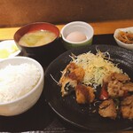 Risetto Kicchin - 豚ヒレスママの気まぐれランチ　豚ヒレスタミナ、ささみチーズフライ