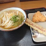 丸池製麺所 - ひやあつ、鶏天、ちくわ天