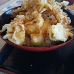 有馬うどん - カボチャ、ナス、エビ×２、温泉たまご