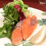 アフェット - <'13/02/06撮影>Ｂランチ 1200円 のスモークサーモンのサラダ仕立て