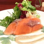 アフェット - <'13/02/06撮影>Ｂランチ 1200円 のスモークサーモンのサラダ仕立て
