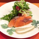 アフェット - <'13/02/06撮影>Ｂランチ 1200円 のスモークサーモンのサラダ仕立て