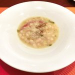 アフェット - <'13/02/06撮影>Ｂランチ 1200円 の白いんげんのスープ