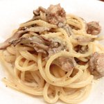 アフェット - <'13/02/06撮影>Ｂランチ 1200円 の自家製ソーセージときのこのクリームソース