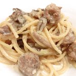 アフェット - <'13/02/06撮影>Ｂランチ 1200円 の自家製ソーセージときのこのクリームソース