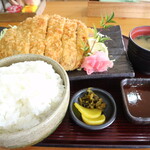 ひさし - 料理写真:ジャンボロースかつ定食です☆　2022-0402訪問