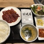 焼肉 平城苑 - ハラミセット（ご飯大盛り無料、飲み物付き）：１８００円