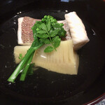 日本料理FUJI - 活け〆の花鯛・新筍・小松菜の花のお椀