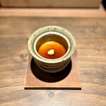 薪鳥新神戸 - 玉蒸しのベッコウ餡