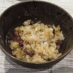 Koube Teppan Suteki Iwasaki - ガーリックライスと牛吸い物のお茶漬
