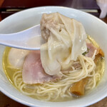 中華そば しば田 - 味玉塩そば　1000円、トッピングワンタン　180円