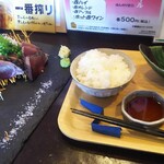 うみからそらへ - ヤイトガツオの藁焼き定食  1300円