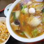一寛 - 五目ソバ＆半チャーハン