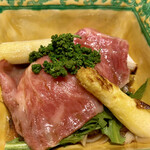 炎水 - 牛すき焼き 花山椒 白アスパラ