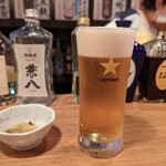 Haccho No - 生ビール（黒ラベル）350円