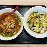 香満園 - 台湾ラーメンと中華丼のセット