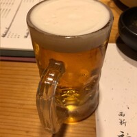 西新初喜 本店 - 黒ラベル(生ビール)605円