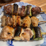 炙燒屋 笑多 - ねぎま　160円+税 カワ　160円+税 カシラ　160円+税